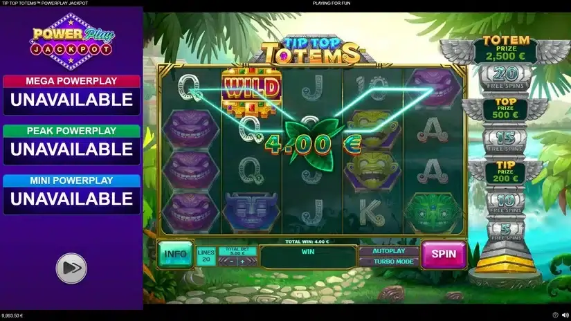 Tip Top Totems Power Play slot screenshot 4