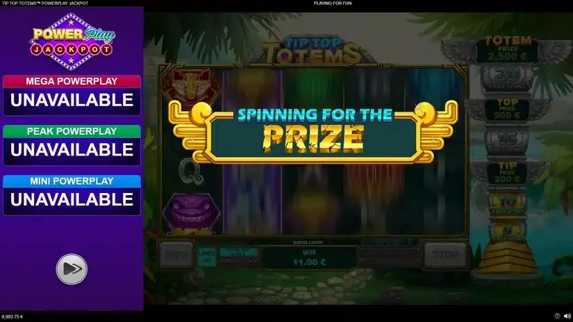 Tip Top Totems Power Play slot screenshot 3