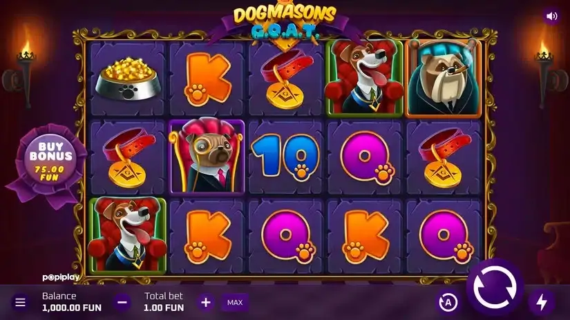 Dogmasons GOAT slot screenshot 