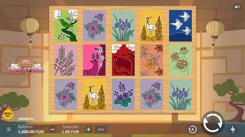 Hanafuda slot screenshot 