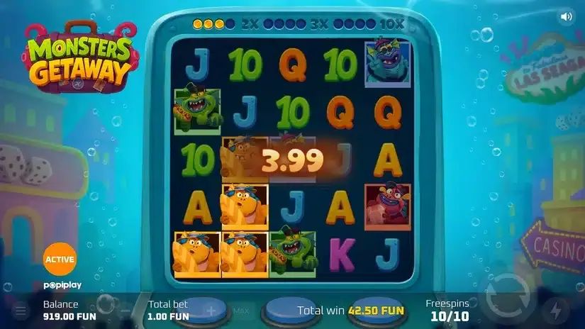 Monsters Getaway slot screenshot 