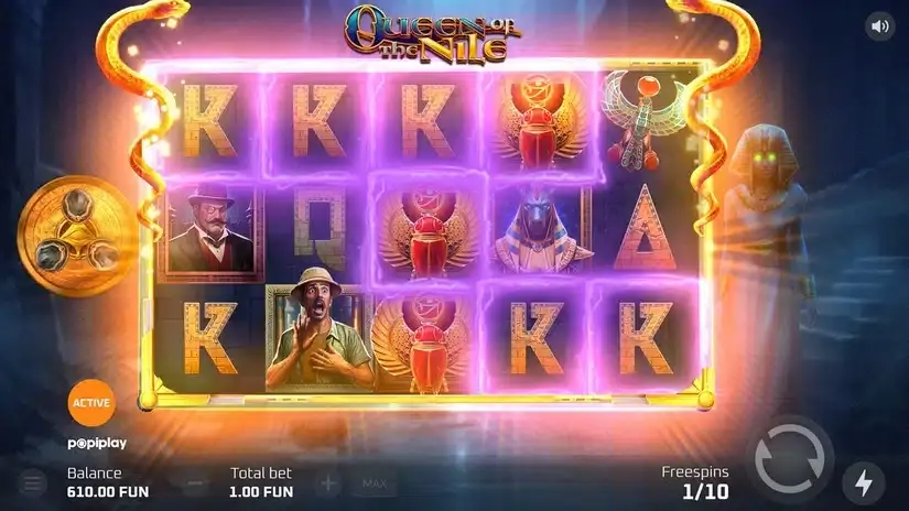 Queen of the Nile slot screenshot 4
