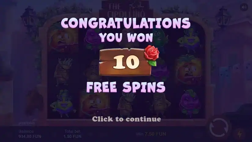 The Cipollino slot screenshot 