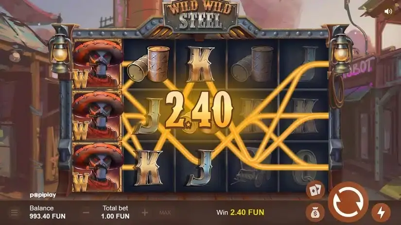 Wild Wild Steel slot screenshot 2