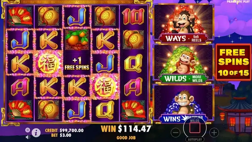 3 Dancing Monkeys slot screenshot 