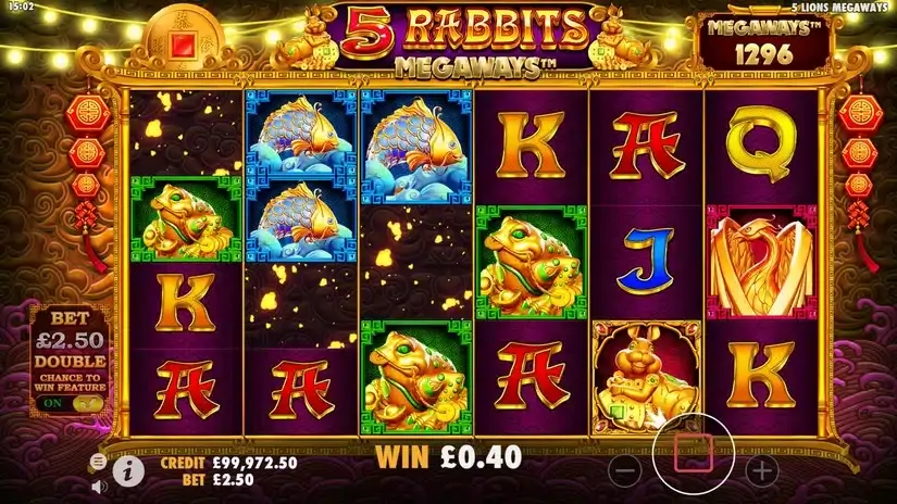 5 Rabbits Megaways slot screenshot 2