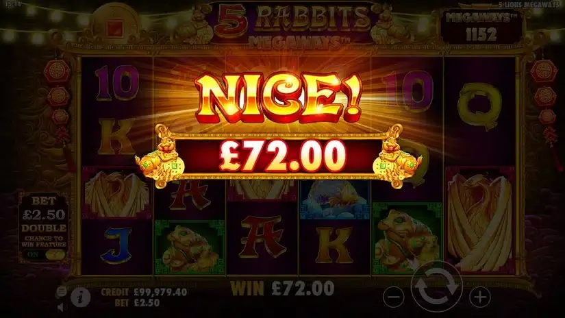 5 Rabbits Megaways slot screenshot 