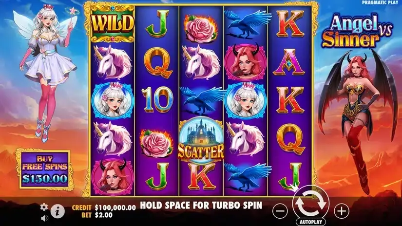 Angel vs Sinner slot screenshot 