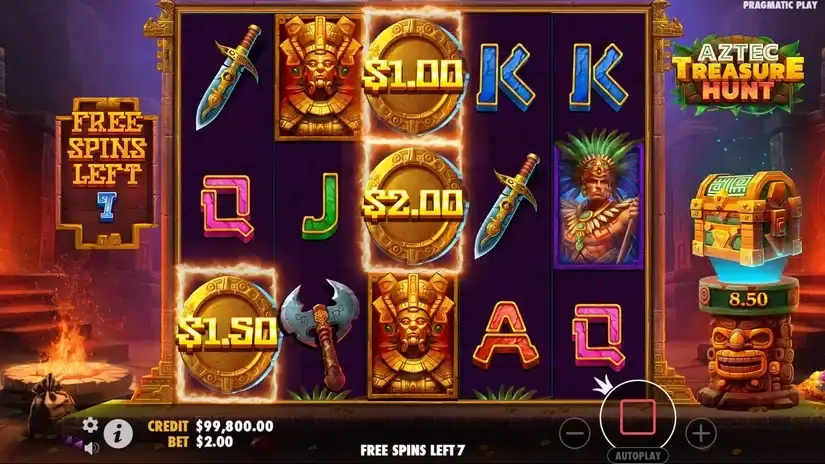 Aztec Treasure Hunt slot screenshot 2