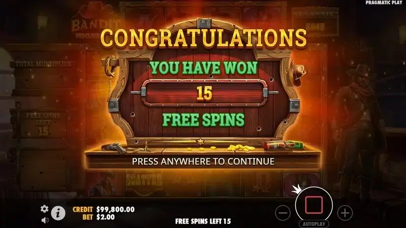 Bandit Megaways slot screenshot 3