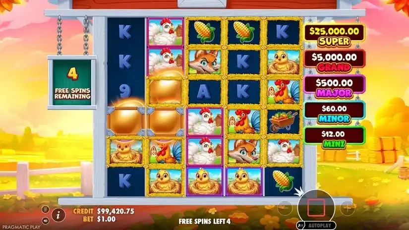 Bigger Barn House Bonanza slot screenshot 