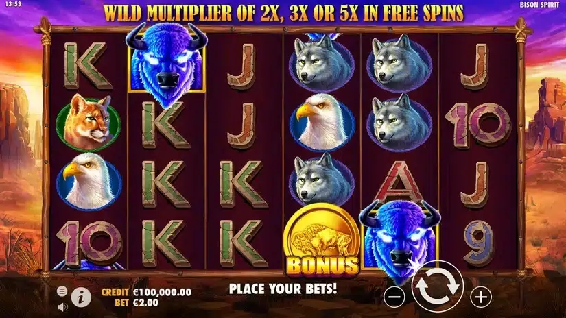 Bison Spirit slot screenshot 1