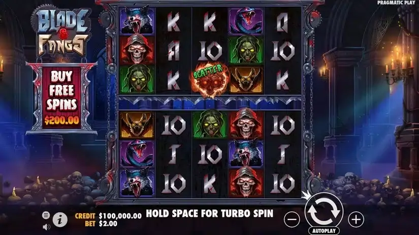 Blade & Fangs slot screenshot 