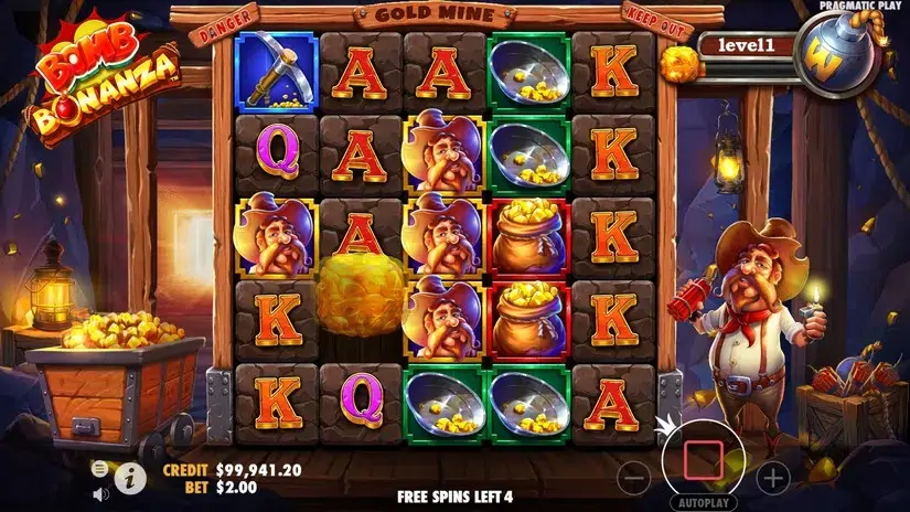 Bomb Bonanza slot screenshot 