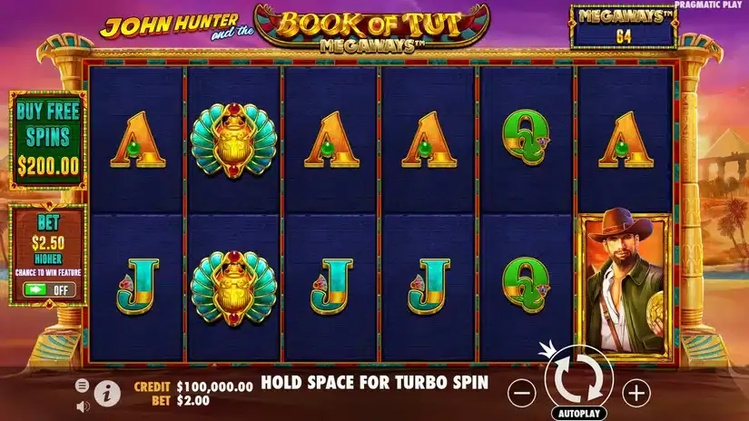 Book of Tut Megaways slot screenshot 