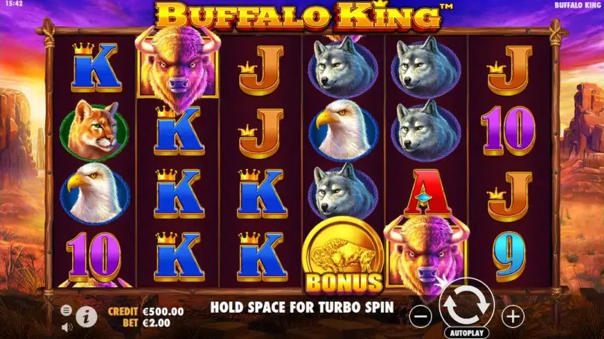 Buffalo King slot screenshot 