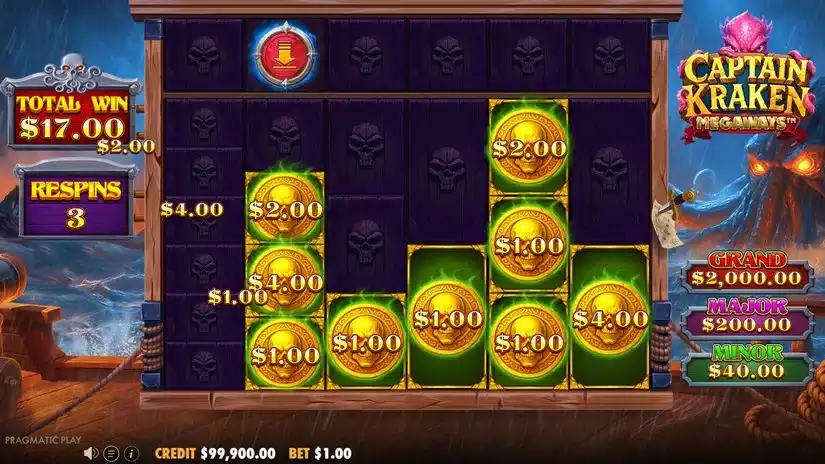 Captain Kraken Megaways slot screenshot 3