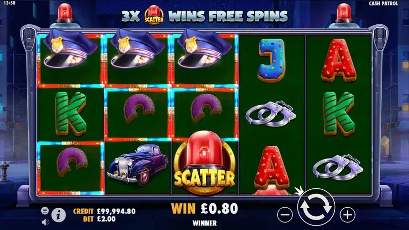 Cash Patrol slot screenshot 2