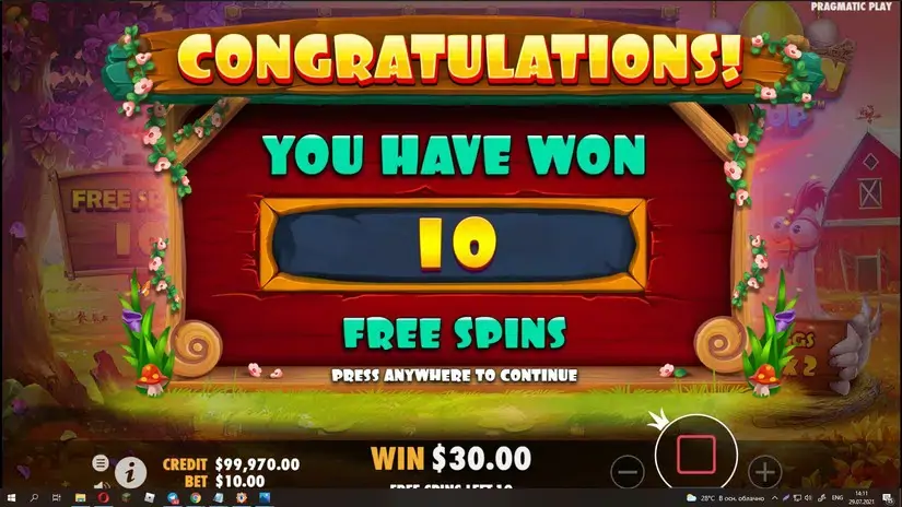 Chicken Drop slot screenshot 3