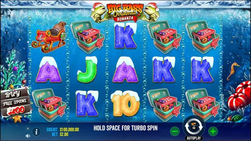 Christmas Big Bass Bonanza slot screenshot 