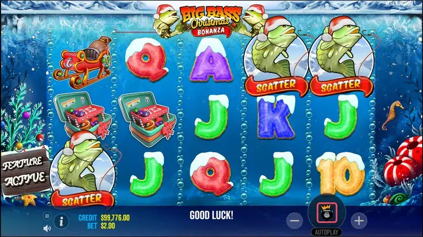 Christmas Big Bass Bonanza slot screenshot 3