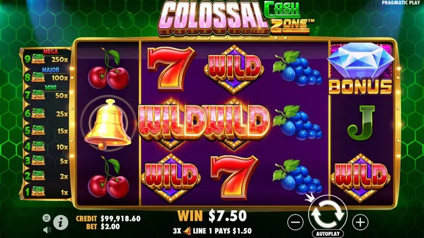Colossal Cash Zone slot screenshot 3