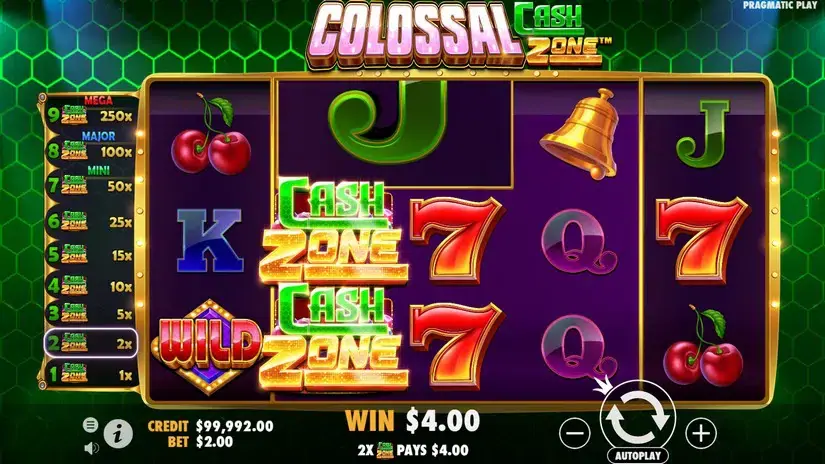 Colossal Cash Zone slot screenshot 2