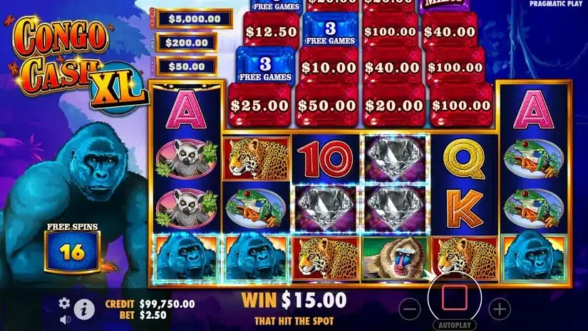 Congo Cash XL slot screenshot 3