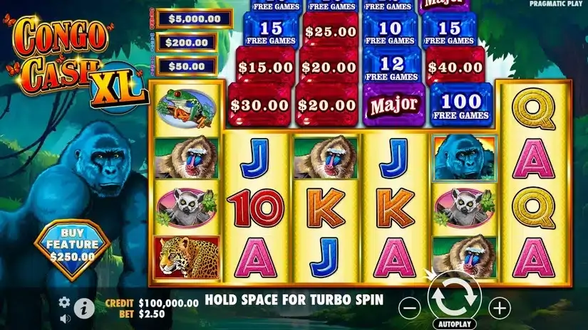 Congo Cash XL slot screenshot 
