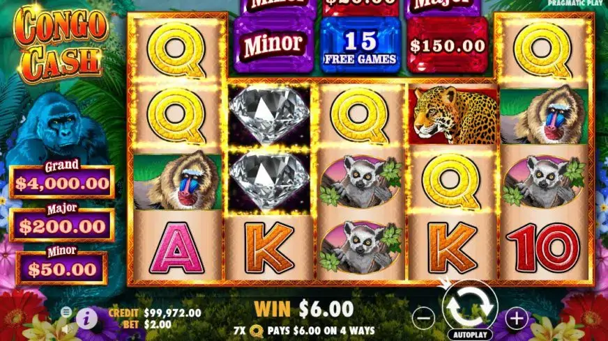 Congo Cash slot screenshot 