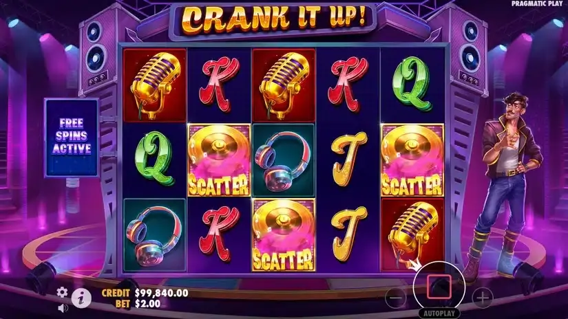 Crank It Up slot screenshot 2