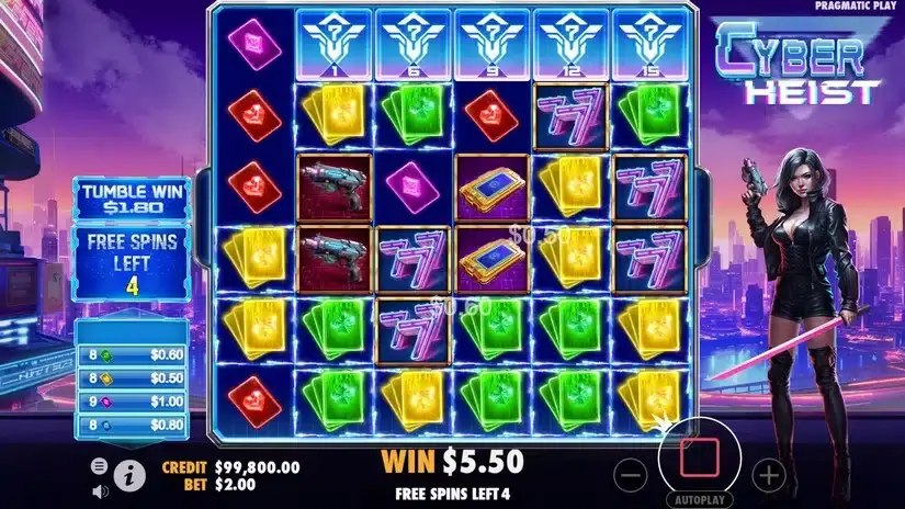 Cyber Heist slot screenshot 