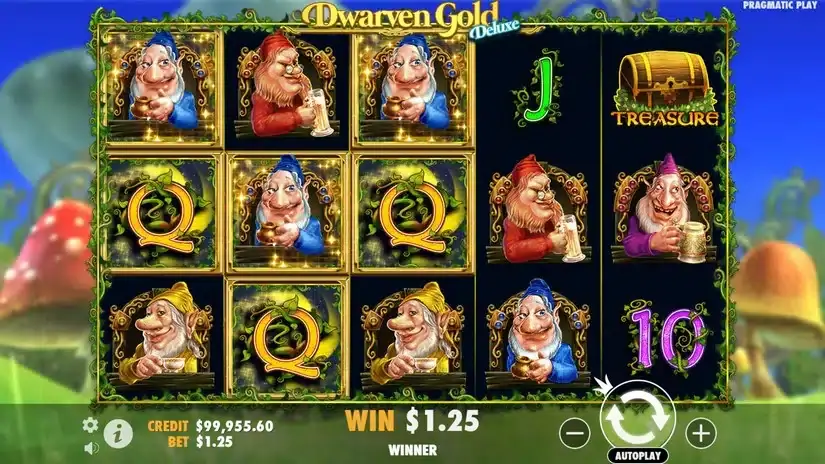Dwarven Gold Deluxe slot screenshot 