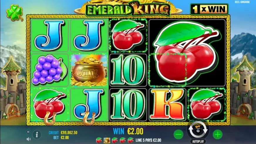 Emerald King slot screenshot 