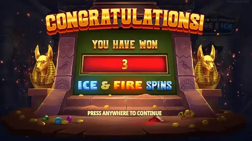 Escape the Pyramid – Fire & Ice slot screenshot 3