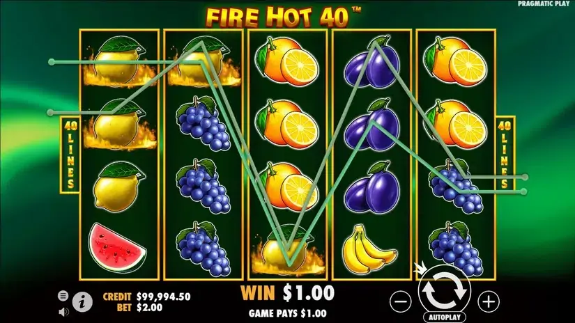 Fire Hot 40 slot screenshot 2