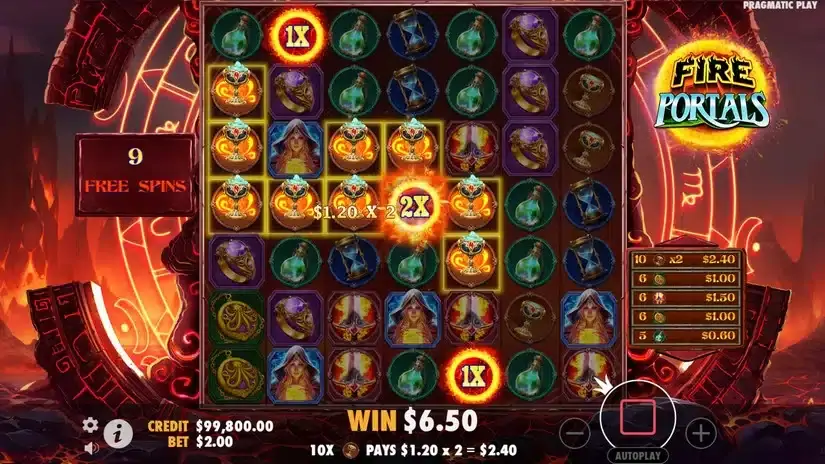Fire Portals slot screenshot 5