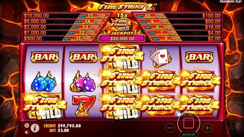 Fire Strike 2 slot screenshot 5