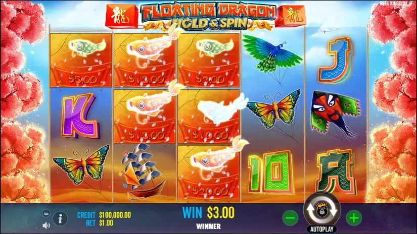 Floating Dragon Hold and Spin slot screenshot 2