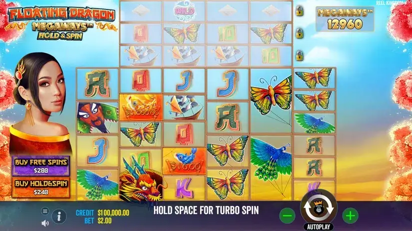 Floating Dragon Megaways slot screenshot 