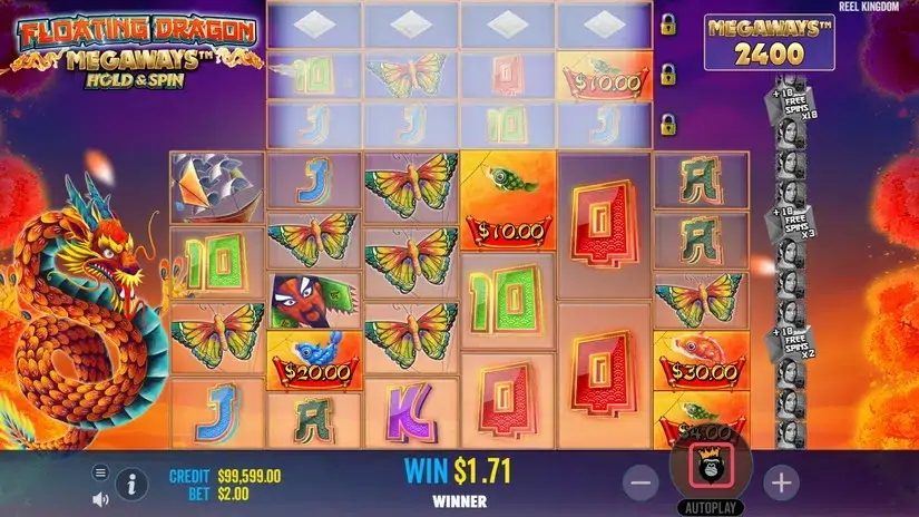 Floating Dragon Megaways slot screenshot 7