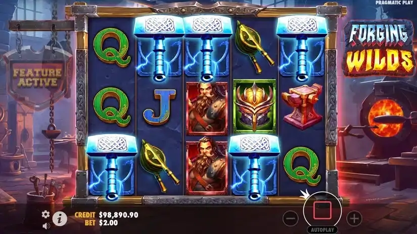 Forging Wilds slot screenshot 2