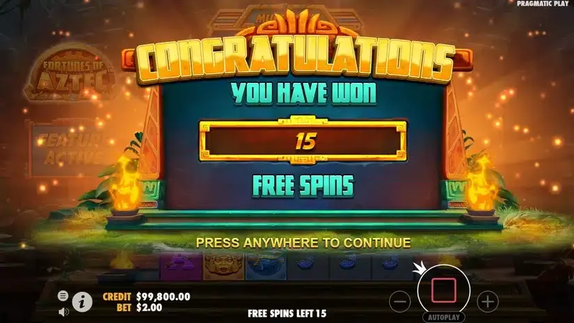 Fortunes of the Aztec slot screenshot 3