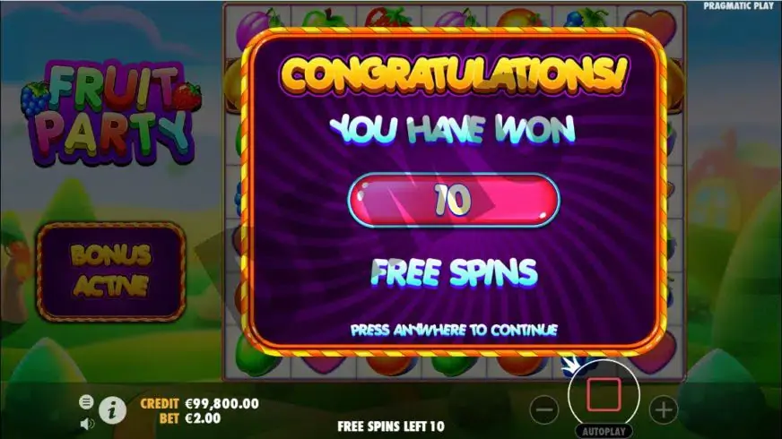 Fruit Party slot screenshot 3