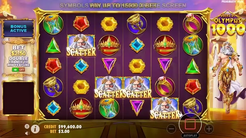 Gates of Olympus 1000 slot screenshot 2
