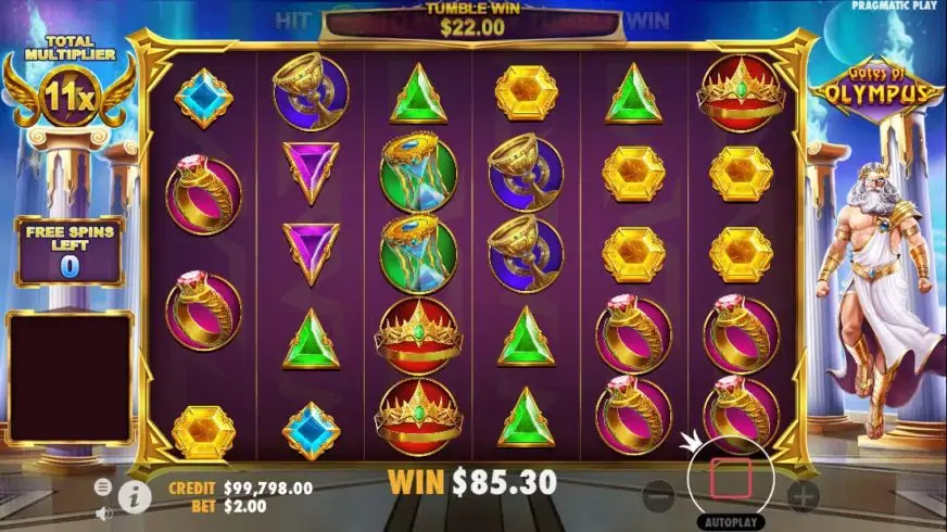 Gates of Olympus slot screenshot 