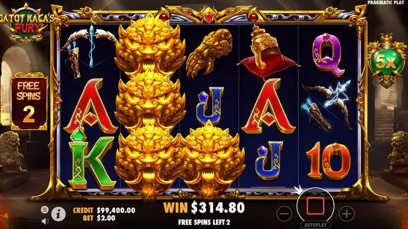 Gatot Kaca’s Fury slot screenshot 