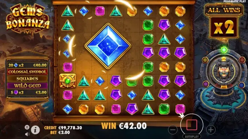 Gems Bonanza slot screenshot 