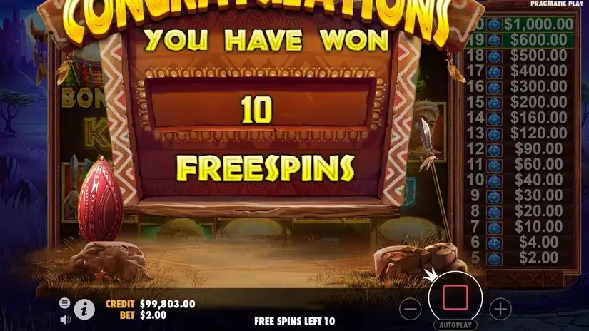 Gems of Serengeti slot screenshot 5