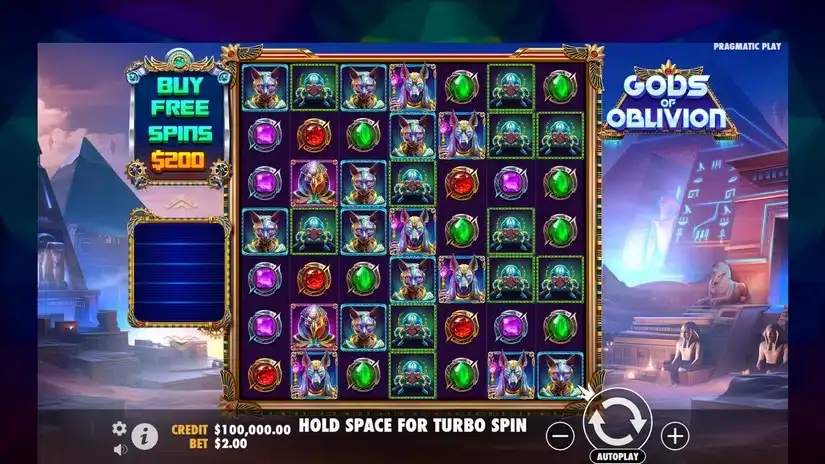 Gods of Oblivion slot screenshot 
